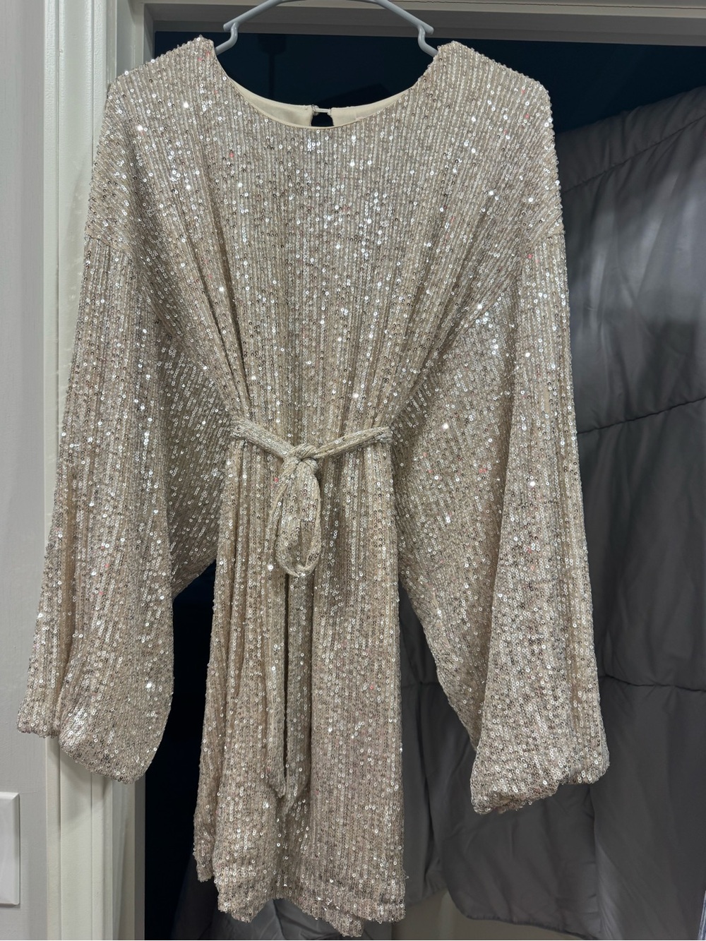 Pink Lily Champagne Sequin dress